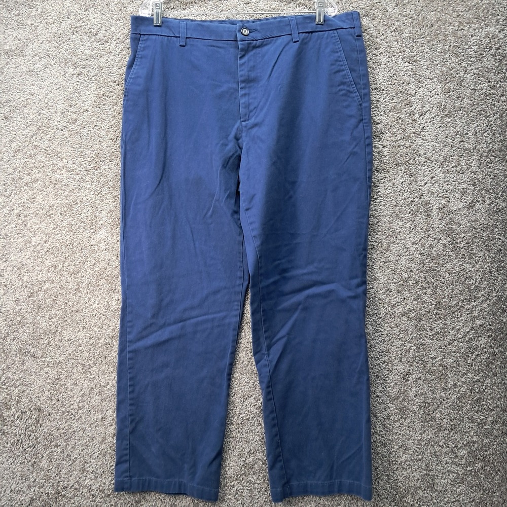 Croft & Barrow Mens Classic Fit Chino Pants Navy Blue 38x32 (Measures 38x29)
